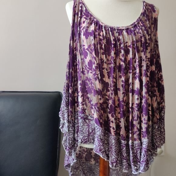 Free people open shoulder floral top - Picture 5 of 5